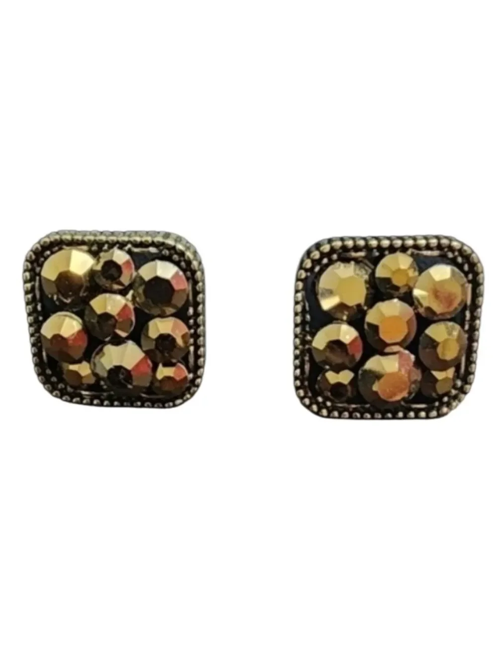 💥4 for $20💥Gold Crystal Square Stud Earrings
